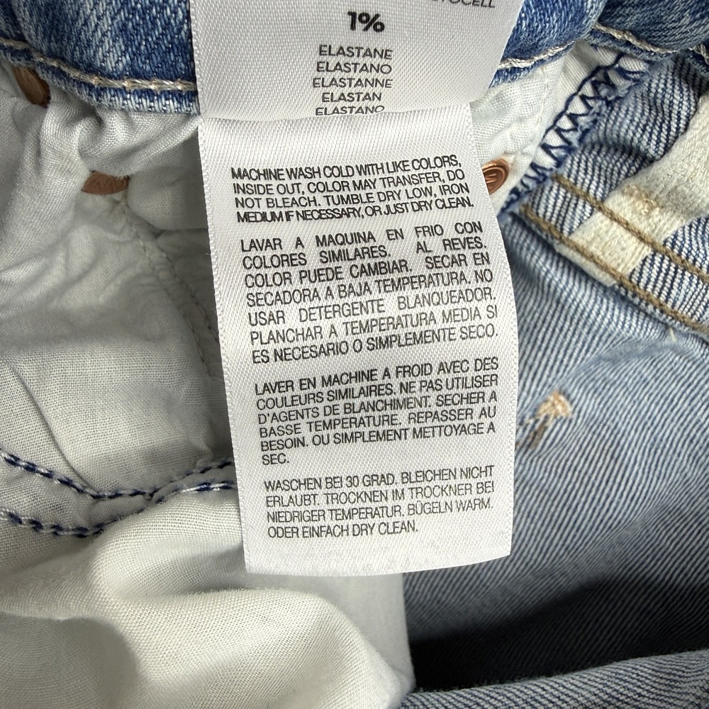Mother The Insider Ankle Jeans Women Size 25 Distressed Crop Blue USA Flaw - Picture 6 of 13